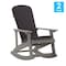 Flash Furniture Gray Adirondack Rockers - Gray Cushions, 2PK 2-JJ-C14705-CSNGY-GY-GG - alternate 10